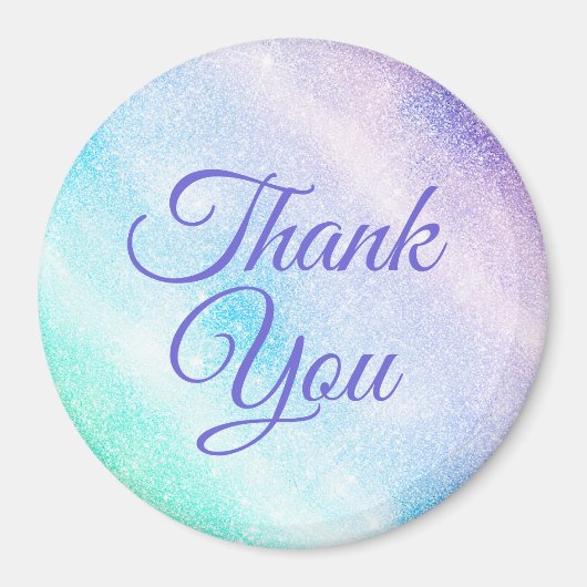 Modern Blue Lila Glitzer Ombre Glam Design Magnet (Vorne)