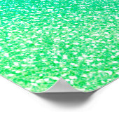 Modern Blue Lila Glitzer Ombre Glam Design Poster (Ecke)