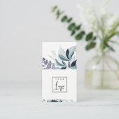 Modern Blue Lila Leafy Tropical Fauna Fern Logo Visitenkarte (Stehend Vorderseite)