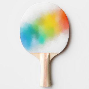 Modern Blue Lila Yellow Green Pink Red Rainbow Tischtennis Schläger