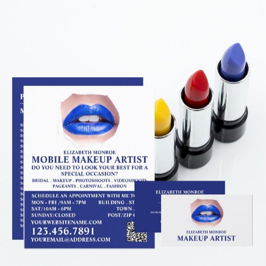 Modern Blue Lips Flyer