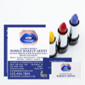 Modern Blue Lips, Makeup Artist Visitenkarte