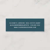 Modern Blue lizenziert für den Verkauf von Realtor Mini Visitenkarte (Rückseite)