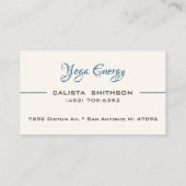 Modern Blue Lotus Blume Piazza della Riforma Visitenkarte (Rückseite)