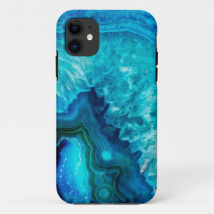 Modern Blue Marble Agate iPhone 11 Hülle