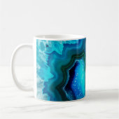 Modern Blue Marble Agate Kaffeetasse (Links)
