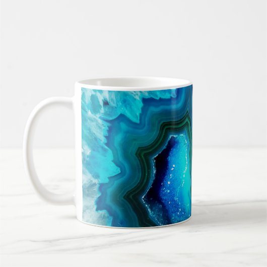 Modern Blue Marble Agate Kaffeetasse (Links)
