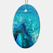 Modern Blue Marble Agate Keramik Ornament (Links)