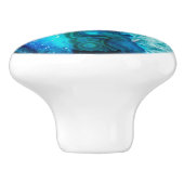 Modern Blue Marble Agate Keramikknauf (Seitenansicht)