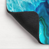 Modern Blue Marble Agate Mousepad (Ecke)