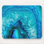 Modern Blue Marble Agate Mousepad (Vorne)