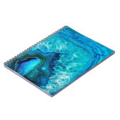 Modern Blue Marble Agate Notizblock (Linke Seite)