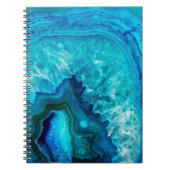 Modern Blue Marble Agate Notizblock (Vorderseite)