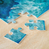 Modern Blue Marble Agate Puzzle (Seite)