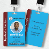 Modern Blue & Maroon Employee Professional ID Ausweis