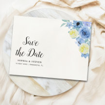 Modern Blue Mediterranean Lemon Wedding