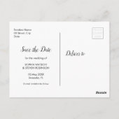 Modern Blue Mediterranean Lemon Wedding Postkarte (Rückseite)