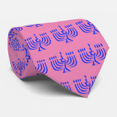 Modern Blue Menorah Krawatte (Gerollt)