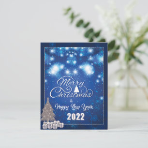 Modern Blue Mercury Snowflake Weihnachten Weihnach