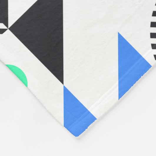 Modern Blue Mint Geometric Fleecedecke (Ecke)