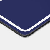 Modern Blue Monogram Clean Minimal Name Einfach Schreibtischunterlage (Ecke)
