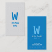 Modern Blue Monogram Dentist Business Card Visitenkarte (Vorne/Hinten)