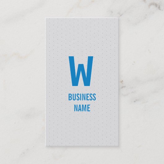 Modern Blue Monogram Dentist Business Card Visitenkarte (Vorderseite)