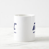 Modern Blue Monogram Name Bold Simple Für Ihn Kaffeetasse (Mittel)