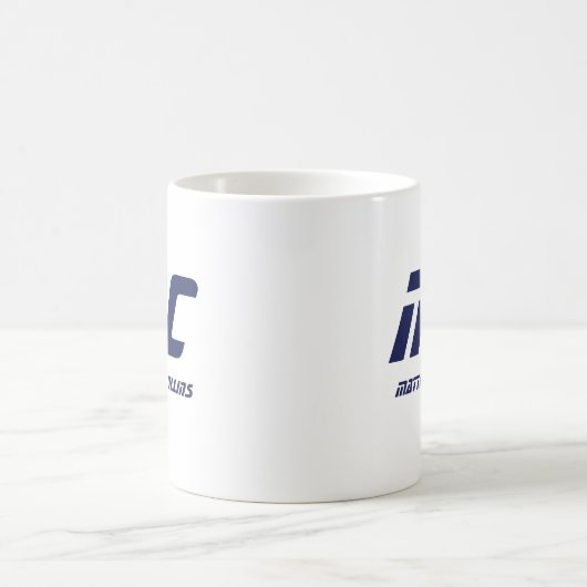 Modern Blue Monogram Name Bold Simple Für Ihn Kaffeetasse (Mittel)