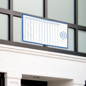 Modern Blue Monogram Name To Do List Banner (Äußeres Gebäude)