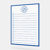 Modern Blue Monogram Name To Do List Dry Erase Acrylschild (Winkel)