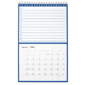 Modern Blue Monogram Name To Do Lists Kalender (Jan 2026)