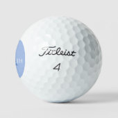 Modern Blue Monogram Personalized Elegant Golfball (Logo)
