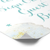 Modern Blue Moon Bitte unterschreiben Sie unser Gä Poster (Ecke)