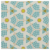 Modern Blue Mosaic Honeycomb Octagon Muster Stoff (Muster)