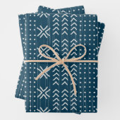 Modern Blue Mud Tuch Afrikanisches Muster Geschenkpapier Set (Beispiel)