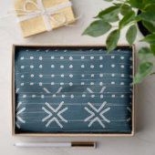 Modern Blue Mud Tuch Afrikanisches Muster Seidenpapier (Geschenk)