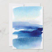 Modern Blue Ocean Watercolor Wedding Einladung (Rückseite)