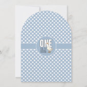 Modern Blue One Silly Goose 1st Birthday Party Einladung (Rückseite)