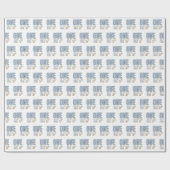 Modern Blue One Silly Goose First Birthday Geschenkpapier (Flach)