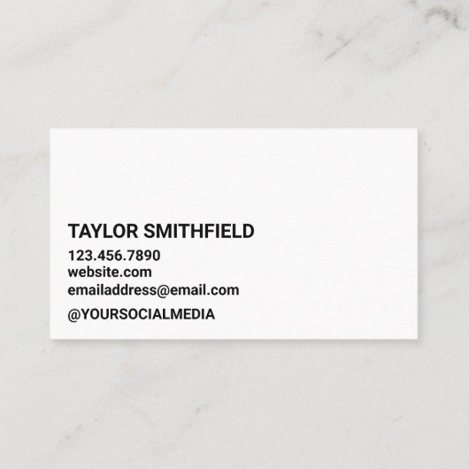 Modern Blue Paint Spritzer Trendy Visitenkarte (Rückseite)