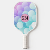 Modern Blue Pastel Abstract Personalized Mom Gift Pickleball Schläger (Vorderseite)