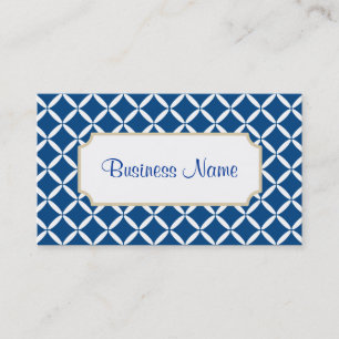 Modern Blue Pattern Business Card Visitenkarte