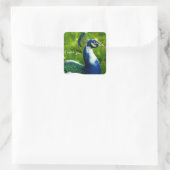 Modern Blue Peacock Sticker (Tasche)