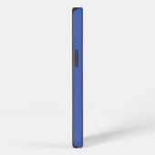 Modern Blue Personalisiert Monogram Name iPhone Hülle (Rechte Seite)