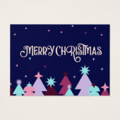 Modern Blue Pink Frohe Weihnachtskarte (Vorderseite)