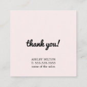 Modern Blue Pink Social Media Folgen Sie mir Quadratische Visitenkarte (Rückseite)