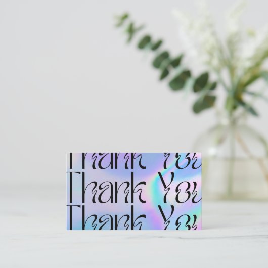 Modern Blue Psychedelic Pop Media Insert Visitenkarte (Stehend Vorderseite)