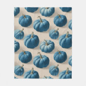 Modern Blue Pumpkin Fall Design Fleecedecke (Vorderseite)