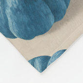 Modern Blue Pumpkin Fall Design Fleecedecke (Ecke)